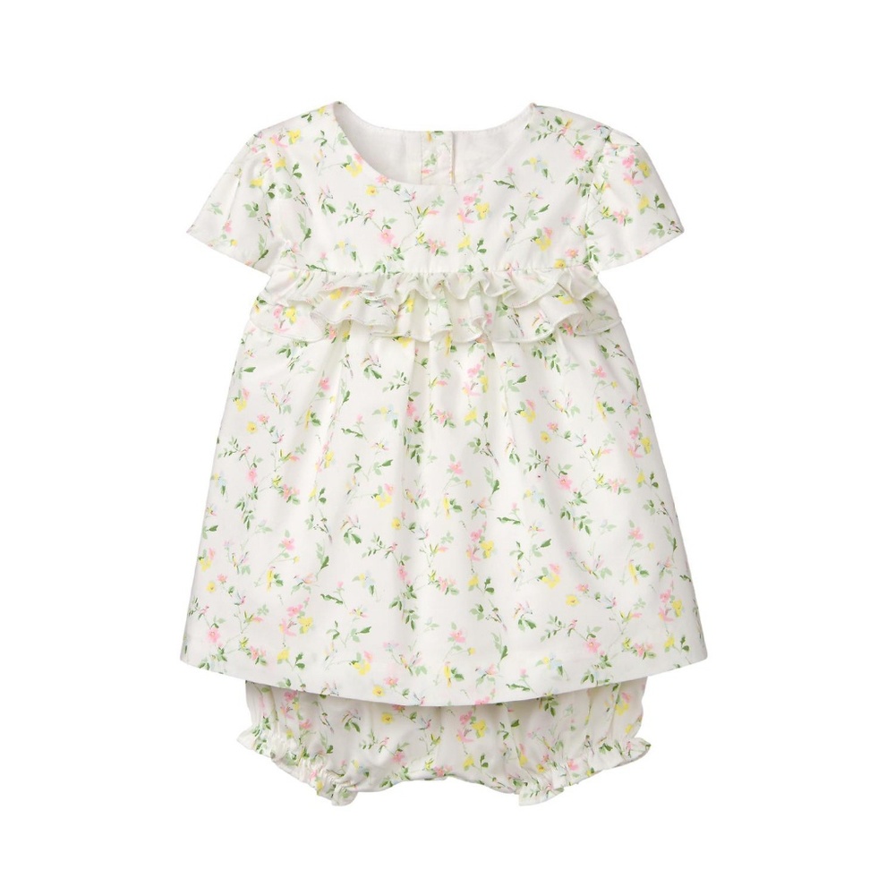 EUC Janie and Jack Floral Ruffle Set in 6-12 mon